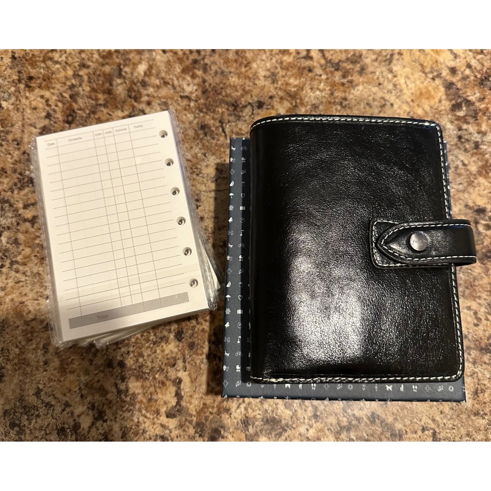 Filofax Malden Pocket Leather Organizer in Black